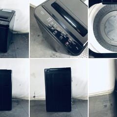 ID:sd25883 RORO 洗濯機 一人暮らし 中古 2023年製 全自動洗濯機 4.5kg ブラック 送風 乾燥機能付き YWM-T45LK  【リユース品：状態B】【送料無料】【設置費用無料】の画像