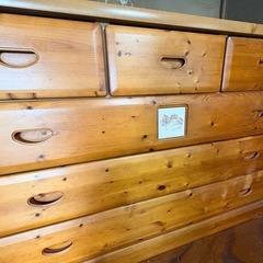 良質木製タンス　横118奥行43高さ85cmの画像