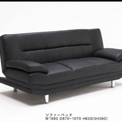 ソファー 座面本革製の画像