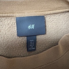 h&mメンズ裏起毛長袖シャツLの画像