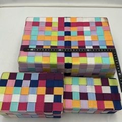 カラフル収納ボックス 3点セットの画像