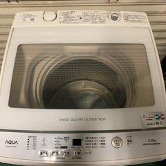 【2020年洗濯機】 アクア 7.0kg AQW-GV70Hの画像