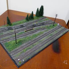 HOゲージ　ジオラマ展示台　アクリルカバー付き　60センチＸ40センチの画像