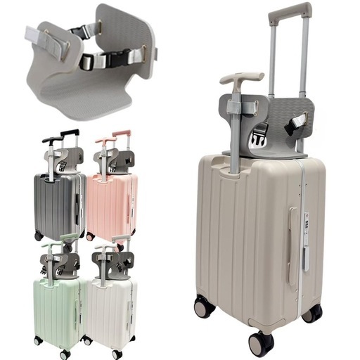 新品未使用 多機能子供乗れるスーツケース 40リットル ピンク