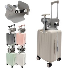 新品未使用 多機能子供乗れるスーツケース　40リットル　ピンクの画像