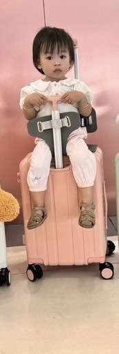 新品未使用 多機能子供乗れるスーツケース　40リットル　ピンク