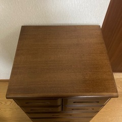 マルヨシ民芸家具　木製4段チェストの画像