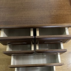 マルヨシ民芸家具　木製4段チェストの画像