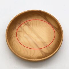 ss7809　オケクラフト ボウル21cm エゾマツ 木製 白い器 置戸町 OKE-CRAFT 天然木 菓子鉢 無地 無垢 菓子皿 菓子器 未使用品の画像