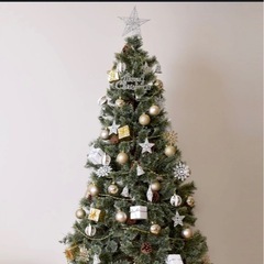 【美品】北欧風クリスマスツリー オーナメントセット付き 90cmの画像
