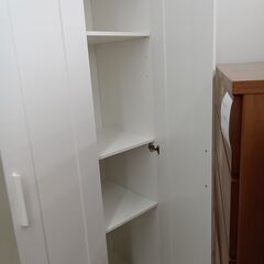 ★リユースのサカイ日立店★HJ8096 IKEA ワードローブ ホワイト H191.5×D50×W117.5 クリーニング済み の画像