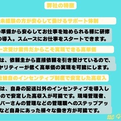 週1からOK! 働く時間調整可能！車両の準備からトータルサポート！【未経験から始める宅配ドライバー】の画像