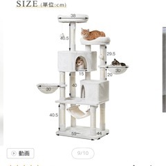 キャットタワー、猫トイレ2個セットの画像