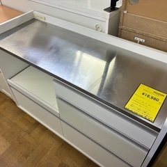【ジャングルジャングル深井店】★キャスター付レンジボード ホワイト 白 レンジボード キッチン家具 堺市（中区 堺区 東区 西区 南区 北区）和泉市 河内長野市 富田林市 松原市 狭山市 深井 【FU2796】の画像