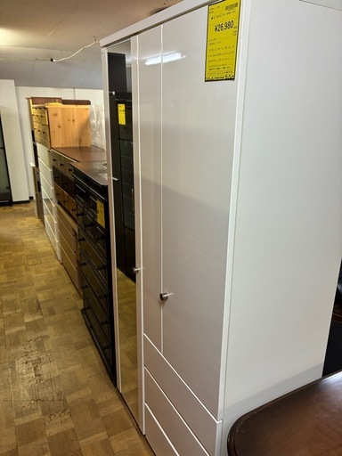 【ジャングルジャングル深井店】★ニトリ マルチタンス クエス 100WH ホワイト 白 収納家具 家具 衣類収納 簡易クリーニング済 堺市（中区 堺区 東区 西区 南区 北区）和泉市 河内長野市 富田林市 松原市 狭山市 深井 【FU2798】