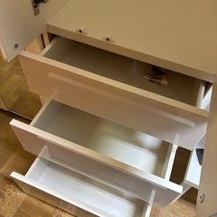 【ジャングルジャングル深井店】★ニトリ マルチタンス クエス 100WH ホワイト 白 収納家具 家具 衣類収納 簡易クリーニング済 堺市（中区 堺区 東区 西区 南区 北区）和泉市 河内長野市 富田林市 松原市 狭山市 深井 【FU2798】の画像