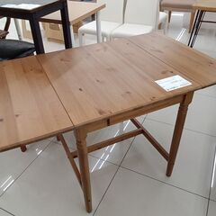 ★リユースのサカイ日立店★HJ8098 IKEA テーブル ナチュラルブラウン H73×D78×W65～123 クリーニング済み の画像