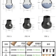 椅子脚カバー シリコンの画像