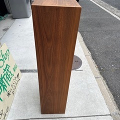 無印良品　スタッキングシェルフ　3段　ウォールナット材　キズあり　の画像