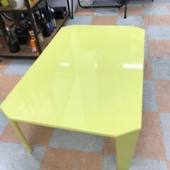 【ジャングルジャングル石川金沢店】  折りたたみテーブル イエロー W90×D60×H32 クリーニング済み												の画像