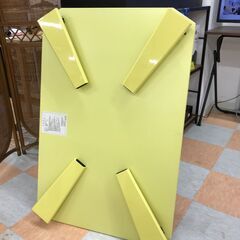 【ジャングルジャングル石川金沢店】  折りたたみテーブル イエロー W90×D60×H32 クリーニング済み												の画像