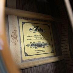 ARIA-505N オール単板 アコースティックギター アリア アコギ フォークギター 札幌市 中央区 南12条の画像