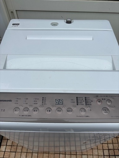 F 2022年製 まあまあ美品 Panasonic 全自動電気洗濯機 7kg NA‐F70PB15 槽洗浄 槽乾燥 