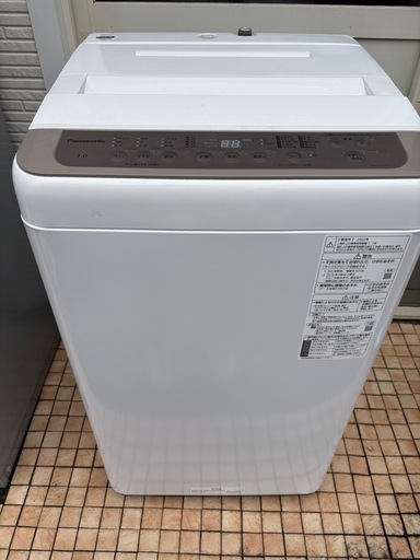 F 2022年製 まあまあ美品 Panasonic 全自動電気洗濯機 7kg NA‐F70PB15 槽洗浄 槽乾燥