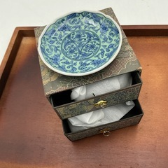 「和風豆皿 5枚セット 引出し箱付き」の画像