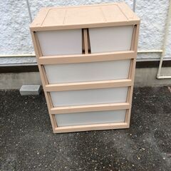JM20372K) 4段収納ケース＜幅：約63cm 高さ：約90cm 奥行：約45cm＞中古品【取りに来られる方限定】　 の画像