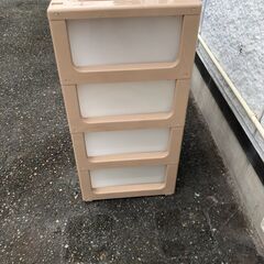 JM20372K) 4段収納ケース＜幅：約63cm 高さ：約90cm 奥行：約45cm＞中古品【取りに来られる方限定】　 の画像