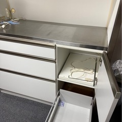 株式会社エコーエコー　キッチンボード　レンジボード　ホワイト　ステンレスの画像