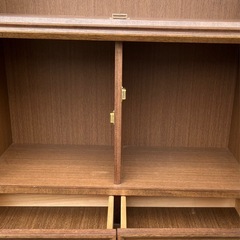 アンティーク調書棚　収納家具　昭和レトロ　の画像