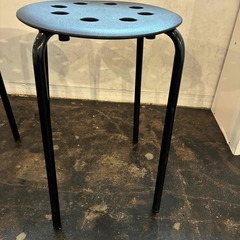 IKEA イケア スツール ブラック 2脚セット【値下げ】の画像