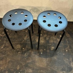 IKEA イケア スツール ブラック 2脚セット【値下げ】の画像