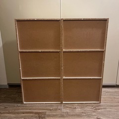 白 カラーボックス 2つセット 収納 棚　の画像