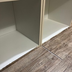 白 カラーボックス 2つセット 収納 棚　の画像