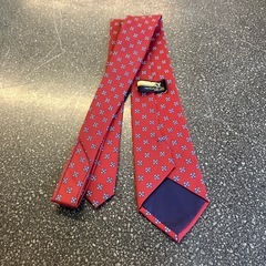サ2510-294 ネクタイ えんじ色 中古美品の画像