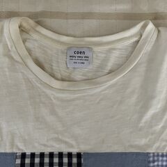 COEN製　 長袖Ｔシャツ　メンズ：ＸＬ　アイボリー色の画像