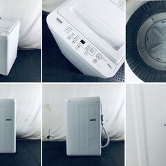 ID:sc12838 ヤマダ電機 YAMADA 洗濯機 一人暮らし 中古 2022年製 全自動洗濯機 4.5kg ホワイト 送風 乾燥機能付き YWM-T45H1  【リユース品：状態B】【送料無料】【設置費用無料】の画像