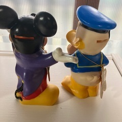 ミッキー&ドナルド　レトロ貯金箱の画像