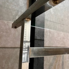 ガラス天板 カウンターテーブル＆チェア2脚セットの画像