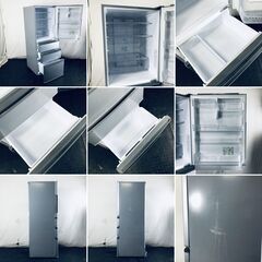 ID:rg221094 【自社配送エリア内限定】アクア AQUA 冷蔵庫 ファミリー 中古 2017年製 4ドア 355L シルバー ファン式 右開き AQR-361F(S)  【リユース品：状態B】【送料無料】【設置費用無料】の画像