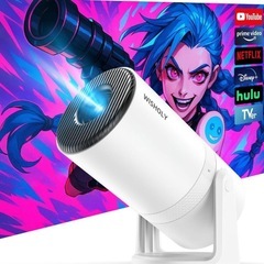 【新品未使用‼️】プロジェクター 家庭用 天井投影 1080p Wi-Fi 電動フォーカスの画像