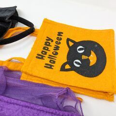 ハロウィン グッズ カチューシャ 髪飾り フェルトバッグ セットの画像