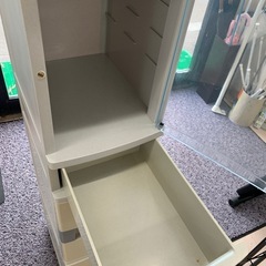美原店　収納　スリムストッカー　扉　引出し付きの画像