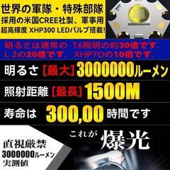 LED⭐️ヘッドライト XHP300 3000000ルーメン 高輝度 タイプCの画像
