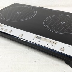 M【中古品】IRIS OHYAMA アイリスオーヤマ IH調理器 PPIT-2IH-BK 2021年製 調理機器 キッチン家電 IHコンロの画像