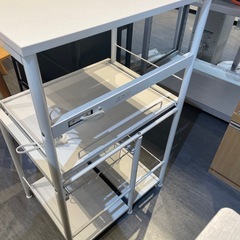 【キッチン棚】【レンジ台】【ニトリ】クリーニング済み【管理番号31022】野の画像