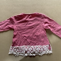 (受け渡し予定)女の子用お洋服(120)(白のレース模様)の画像
